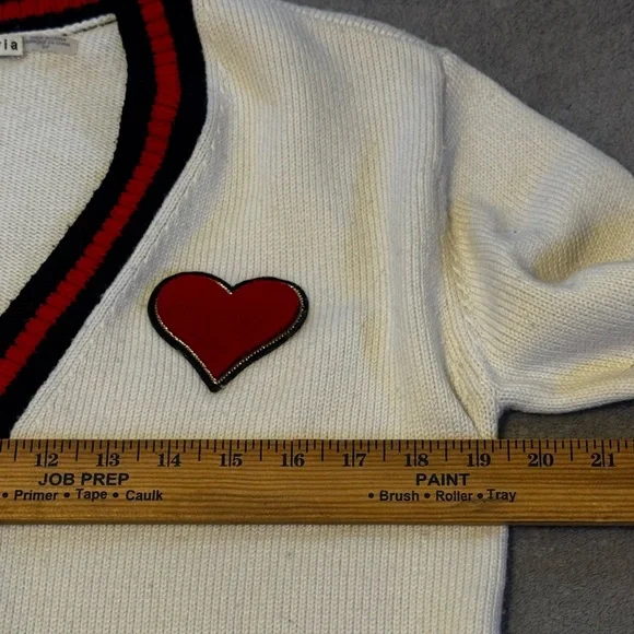 Alice + Olivia Bradford Stretch-Wool Cardigan Ecru Long Sleeve Women Small - Picture 5 of 8